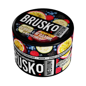 Бестабачная смесь "Brusko" Фейхоа с ягодами и маракуйей, банка 50 гр.